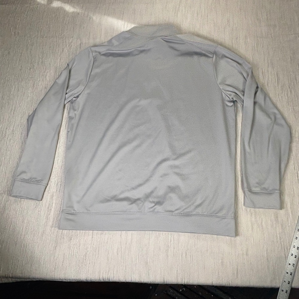 Adidas Golf Mens XL Quarter Zip Pullover Light Grey Performance Mock Neck Shirt - Picture 8 of 8